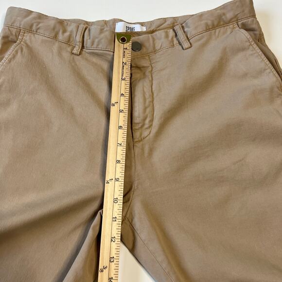 Spoke Pants Mens 35 Tan Build C Straight Leg Flat Front Chino Office Classic - Picture 10 of 11